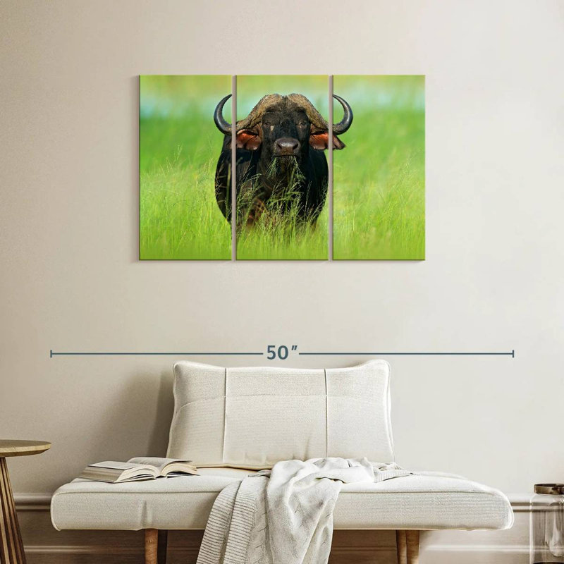 Brampt Eating Buffalo, 24" H x 38" W