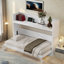 Lit escamotable avec bureau, lumière DEL et station de charge USB