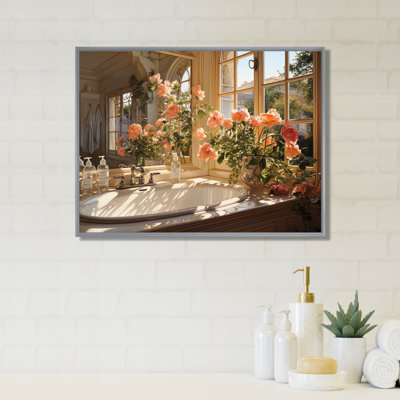 «Bathroom Sunlit Morning I» - Art mural de grande salle de bain