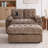 Double Sofa Recliner with Manual Adjustment and Storage Ottoman-2142871100