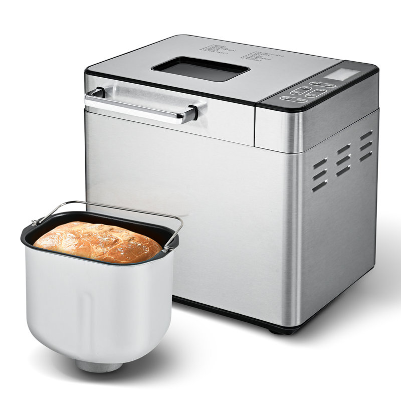Simzlife Bread Maker, 2LB Dough & Bread Maker Machine with Auto Fruit and Nut Dispenser, Fit for 3 Loaf Sizes & 3 Crust Colors