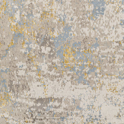Tapis taupe; bleu