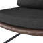 Fauteuil d'appoint en similicuir Finch Everett, structure carrée en métal, housses amovibles, coussins mi-moelleux