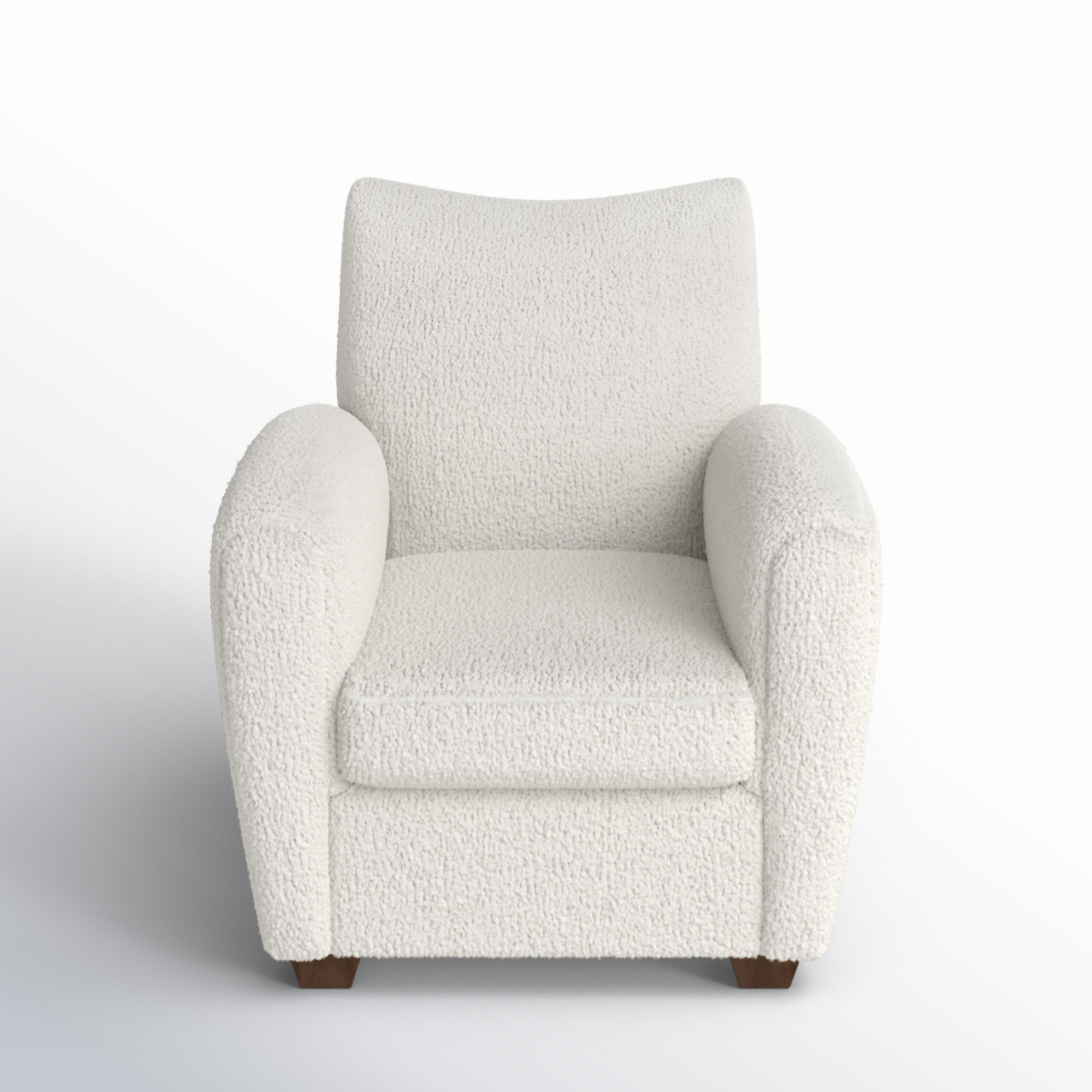 Gloriette Wingback Armchair, White Polyester