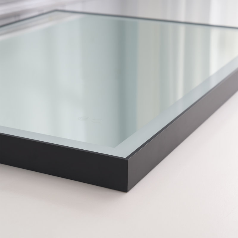 Miroir de salle de bain à DEL Edlun, 28 po x 60 po, Noir mat