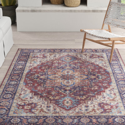 Anthea Tufted Plum Red Rug