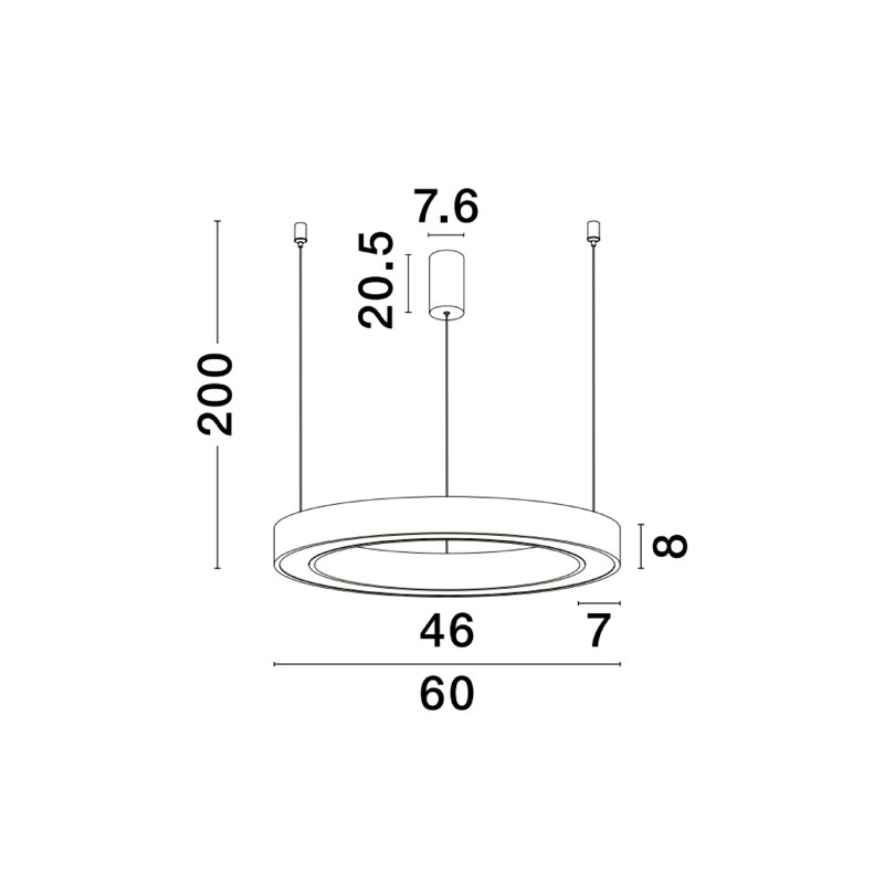 MORBIDO 1 - Light Black LED Wagon Wheel Pendant