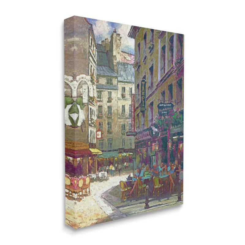 Paris Cafe Street par Steve Hunziker, H 30 po x l 24 po x P 1,5 po
