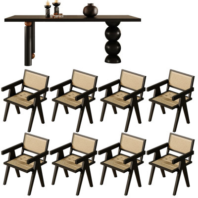 French style solid wood dining table set.
