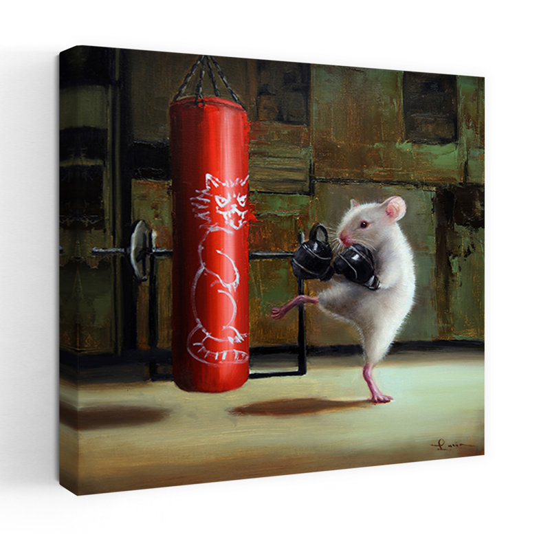 Gym Rat, art urbain contemporain, H 18 po x l 18 po