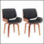 Ensemble de chaises de salle à manger pivotantes à 360 ° de style Mid-Century, revêtement en similicuir, conception ergonomique pour la cuisine et la salle à manger