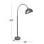 Lampe sur pied en métal en nickel poli et cristal K9 transparent avec accents en métal blanc