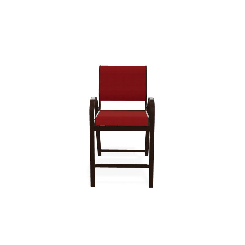 Tabouret de bar 42 po Holna, Rouge 1D Sunbrella®, Kona texturé