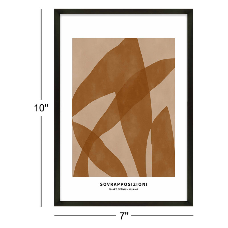 Marine Flora 3 And 4 Print, Black, 10" H x 7" W x 1.25" D