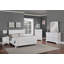 Moderne lit chambre à coucher lit-bateau tête de lit design contreplaqué 1pc cadre de lit blanc