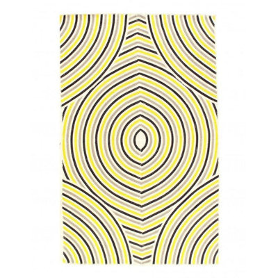 Geometric Area Rug in Yellow