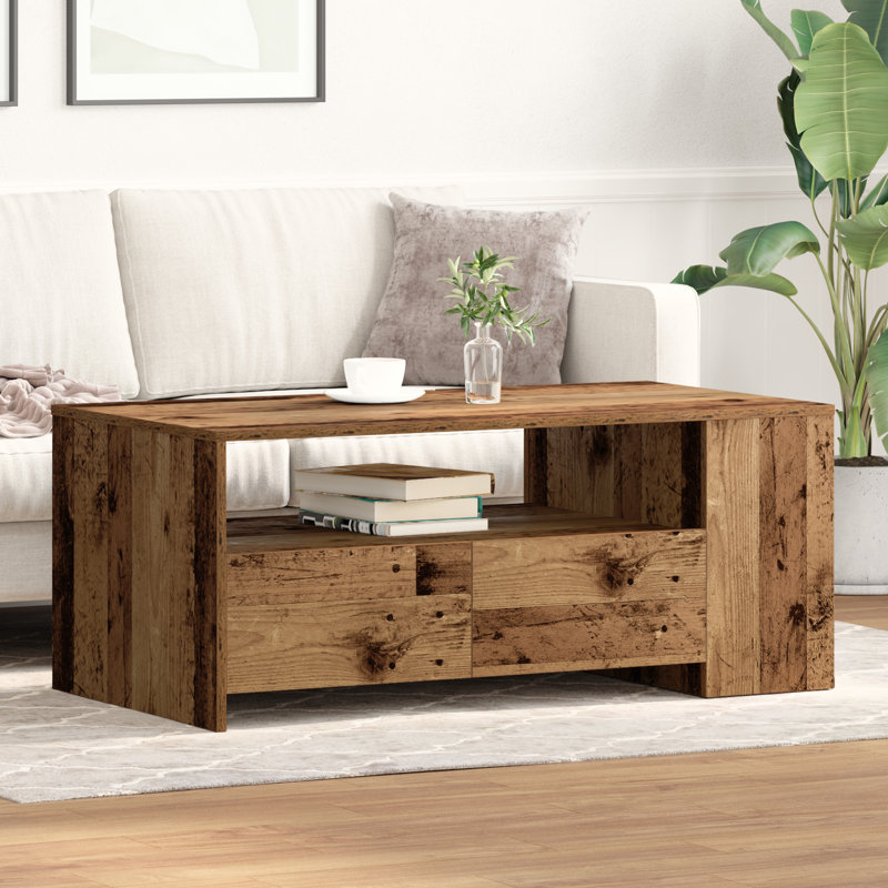 Coffee Table with Storage, Old Wood
