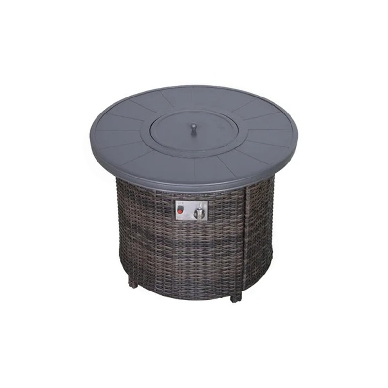 Table de foyer d'extérieur au propane en aluminium H 25 po x l 32 po