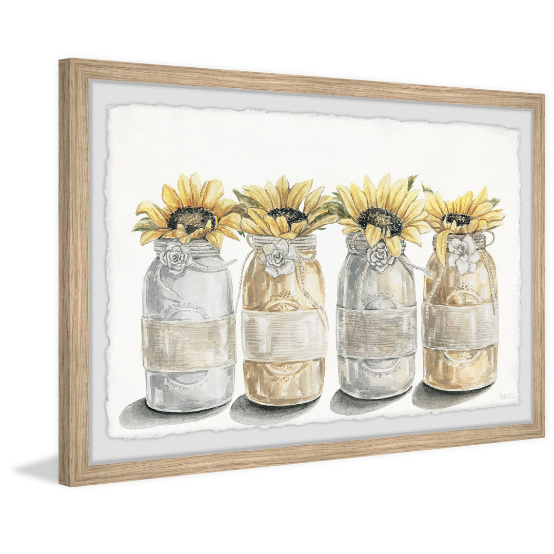 "Floral Bloom Arrangement" Framed Painting Print