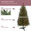 Arbre de Noël avec lumières incandescentes transparentes de 100 L, lumières homologuées UL, arbre de Noël artificiel en pin Everett pré-éclairé, embouts en plastique de 27 po, support en plastique de 27 po-862458236