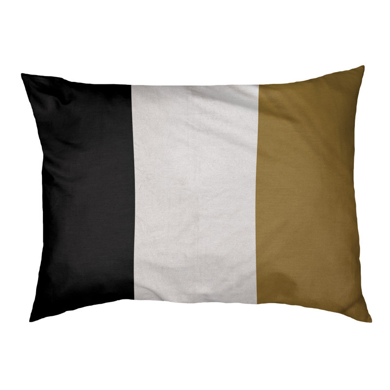Coussin intérieur New England, Petit (l 28 po x P 18 po x H 6 po), Noir / Blanc / Doré
