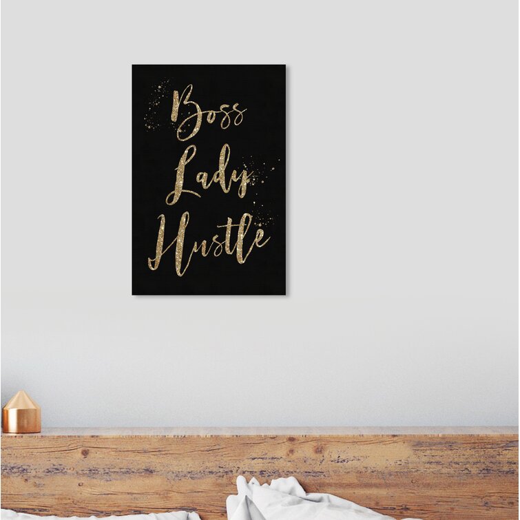 House of Hampton® Boss Lady Hustle Glitter On Paper by Oliver Gal Textual  Art