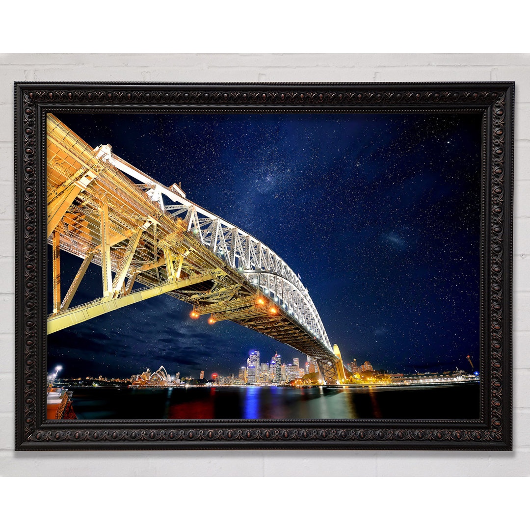 Sydney Bridge Nights - Einzelne Bilderrahmen Kunstdrucke