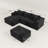 Corduroy Black Sofas Cloud Modular Sectional 108''-423648669