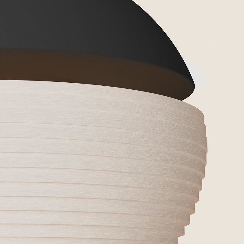 Cora Pendant Light, Carbon/White