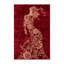 Tapis rouge doux et moelleux à motif abstrait moderne et contemporain à motif de Favela Valentines-48931783