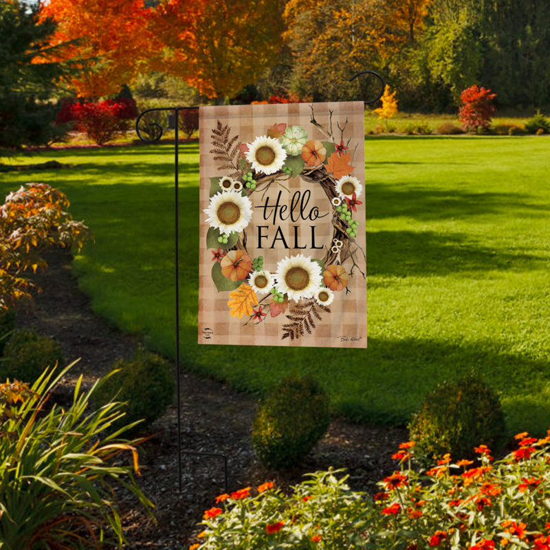 Drapeau de jardin Hello Fall