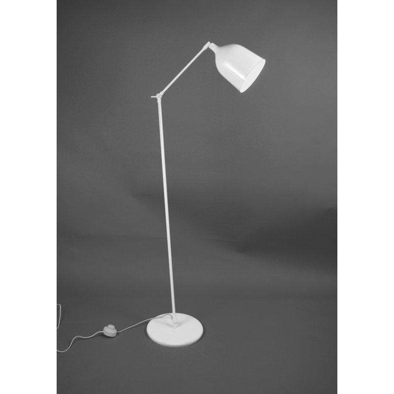 Mekano 162cm Swing Arm Floor Lamp, White