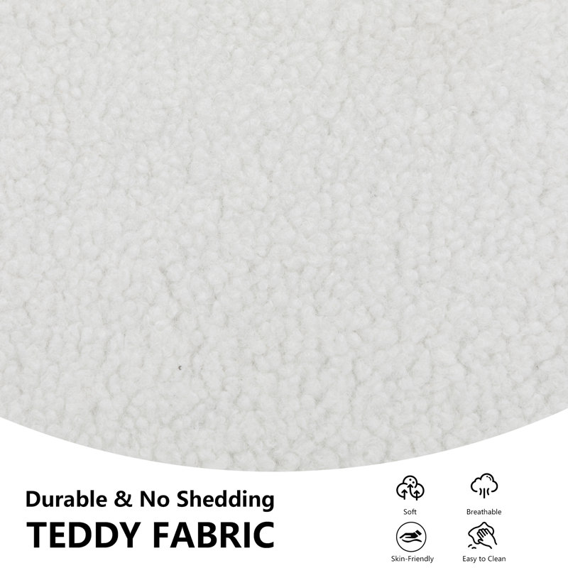Fabric Bean Bag Chair, White