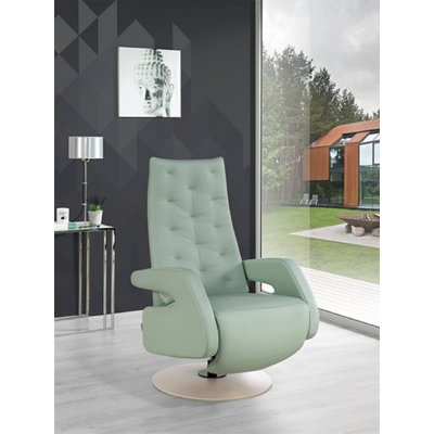 Eneida Upholstered Swivel Recliner