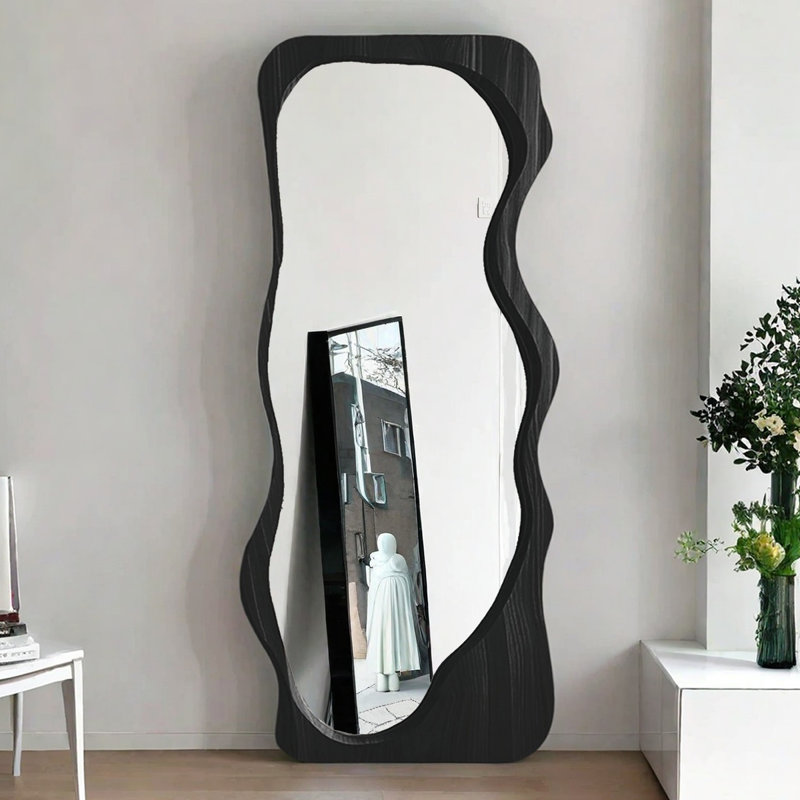 Miroir pleine grandeur à fixation murale, 74,8 po x 35,43 po, Noir