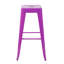 Tabourets de bar en métal 30 po à hauteur de comptoir sans dossier, imperméables et faciles à assembler, idéaux pour les tabourets de cuisine et de salle à manger en mauve, de 2, à nettoyer, détachables, îlot approprié