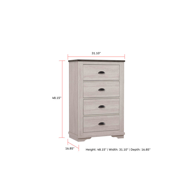 Jenevive Piece Bedroom Set, White/Gray