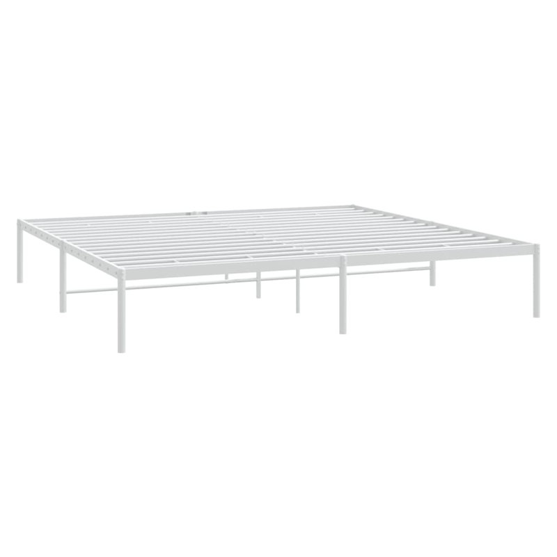 Marlton Metal Bed Frame, Heavy-Duty, No Mattress, King, White