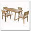 Ensemble repas 7 pièces d'extérieur en bois d'acacia avec coussins épais -1862591632