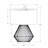Table Lamp  - 22"H,, Brown Rope