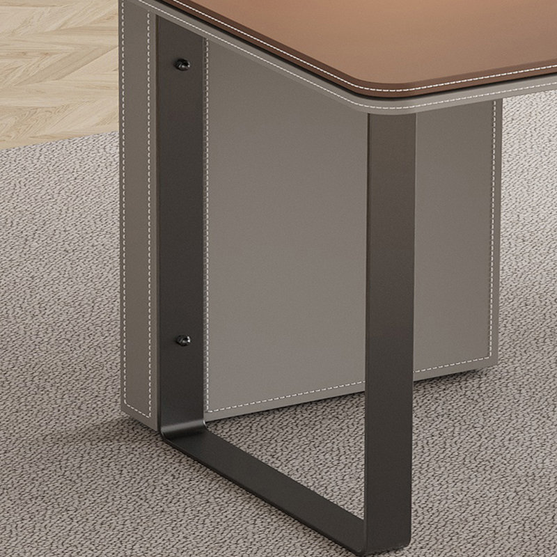 Modern minimalist luxury writing desk, 29.53" H x 55.12" W x 23.62" D