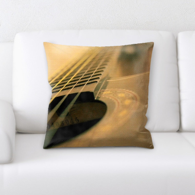 Coussin décoratif de guitare acoustique Jailyn