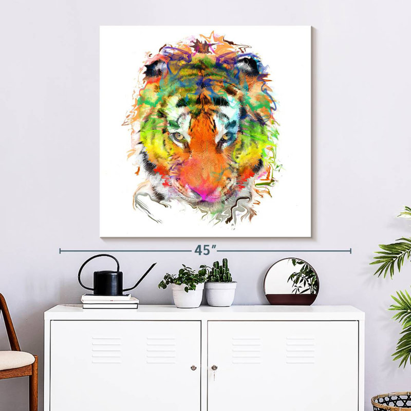 Crowle Tiger Paint, 33" H x 33" W