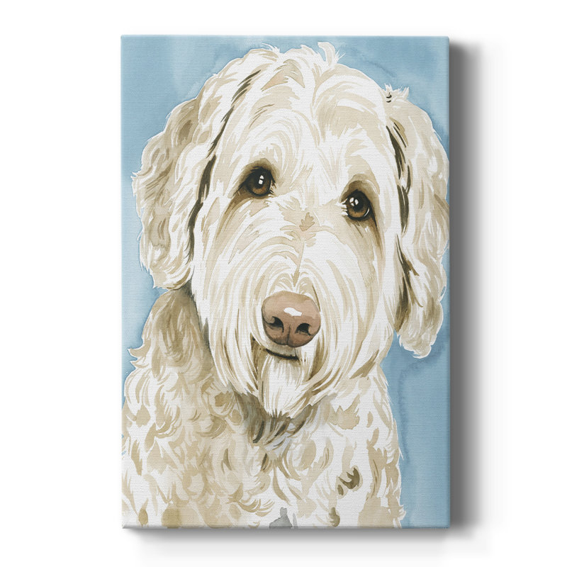 Labradoodle I - galerie sur mesure enveloppée Cavas, H 18 po x l 12 po