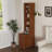 End Table with 3 Drawers, Corner Table with 4 Open Shelves, Tall Side Table for Bedroom and Corner