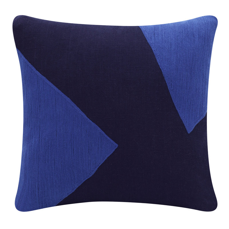 Coussin décoratif, 20 po x 20 po, Bleu de cobalt / bleu marine