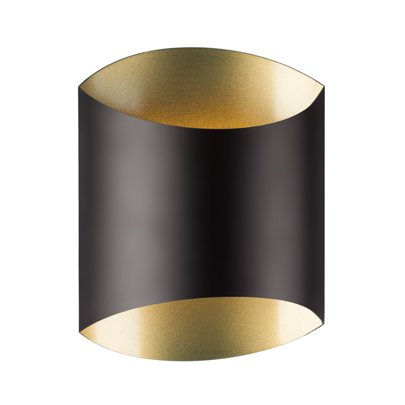 Preston 1 - Light LED Flush Mounted Sconce, Black/Gold