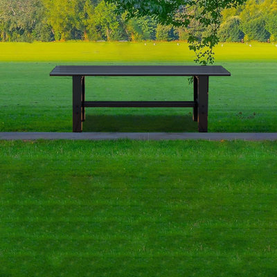 47 Inches Aluminum Outdoor Weatherproof Bench Backless by AKLOV