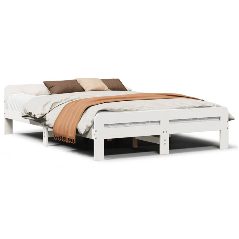 Ritu Short Full Solid Wood Bed, Kingsize (5'), Brown