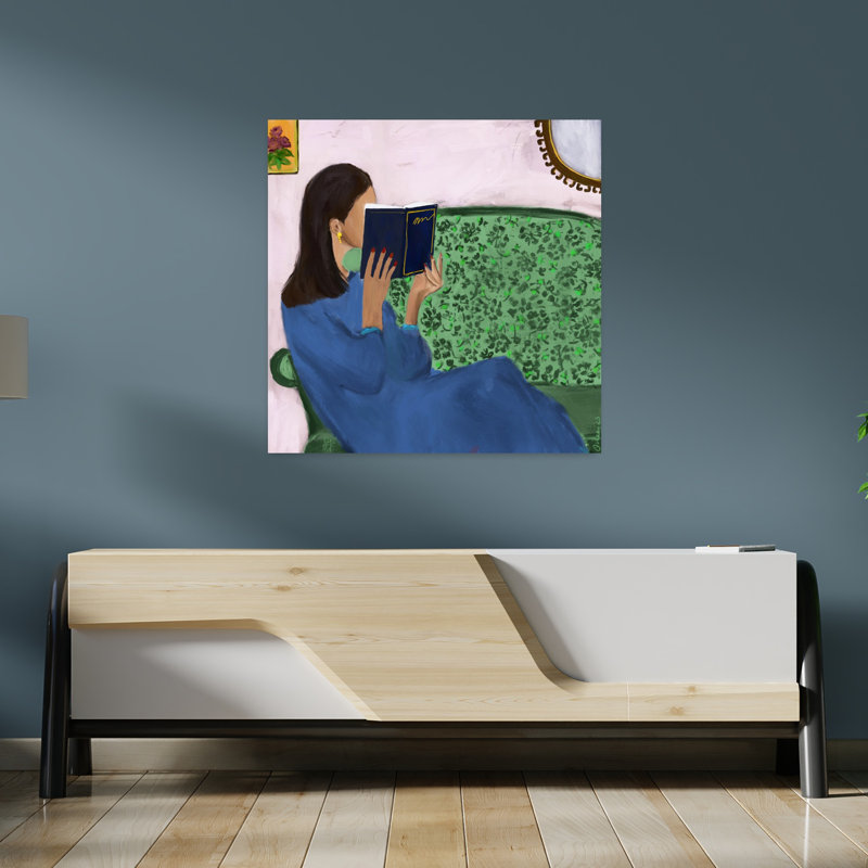 Peaceful Reading Moment Elegant Peaceful Serene Architecture, art mural, H 36 po x l 36 po